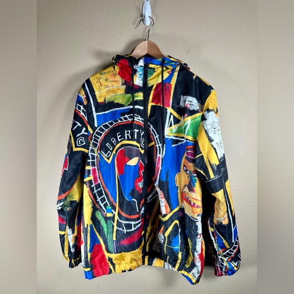 Members Only Other - Members only x Jean Michel Basquiat Hooded Windbreaker Liberty Art